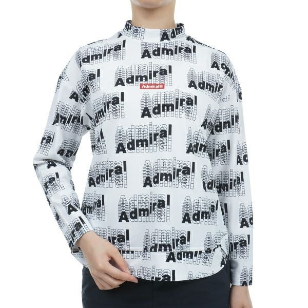アドミラル ゴルフ Admiral GOLF レディース レディース モーションロゴ　ロングスリーブ　モックネックシャツ ADLA356 詳細2