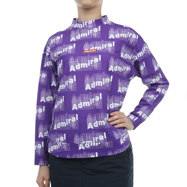 アドミラル ゴルフ Admiral GOLF レディース レディース モーションロゴ　ロングスリーブ　モックネックシャツ ADLA356 詳細3