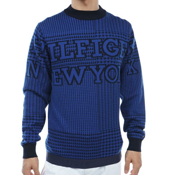 トミー ヒルフィガー ゴルフ Tommy Hilfiger Golf メンズ メンズハウンドトゥース クルーネックセーター THMA374 詳細3