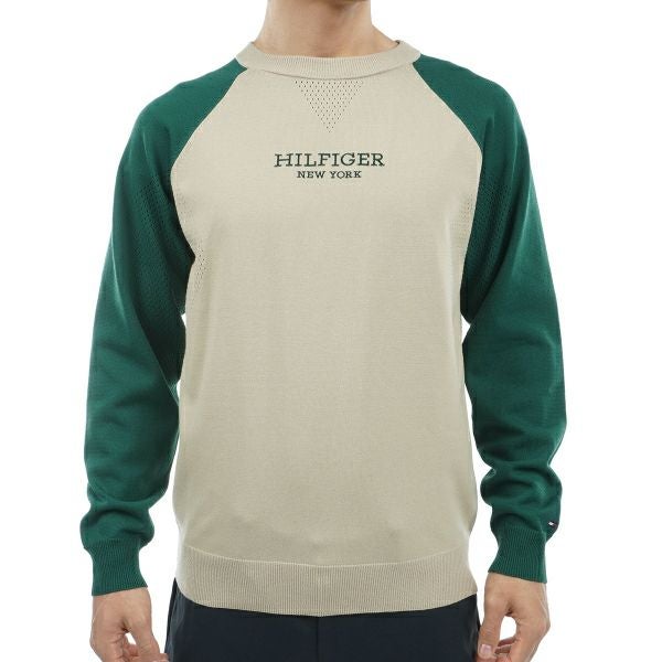 トミー ヒルフィガー ゴルフ Tommy Hilfiger Golf メンズ メンズ フロントロゴ クルーネックセーター THMA401 詳細1
