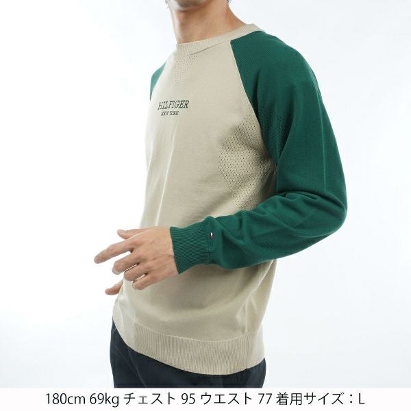 トミー ヒルフィガー ゴルフ Tommy Hilfiger Golf メンズ メンズ フロントロゴ クルーネックセーター THMA401 詳細5