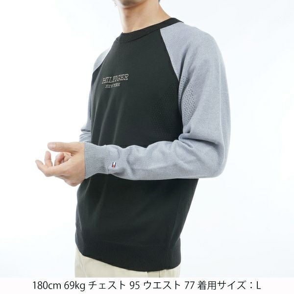 トミー ヒルフィガー ゴルフ Tommy Hilfiger Golf メンズ メンズ フロントロゴ クルーネックセーター THMA401 詳細9