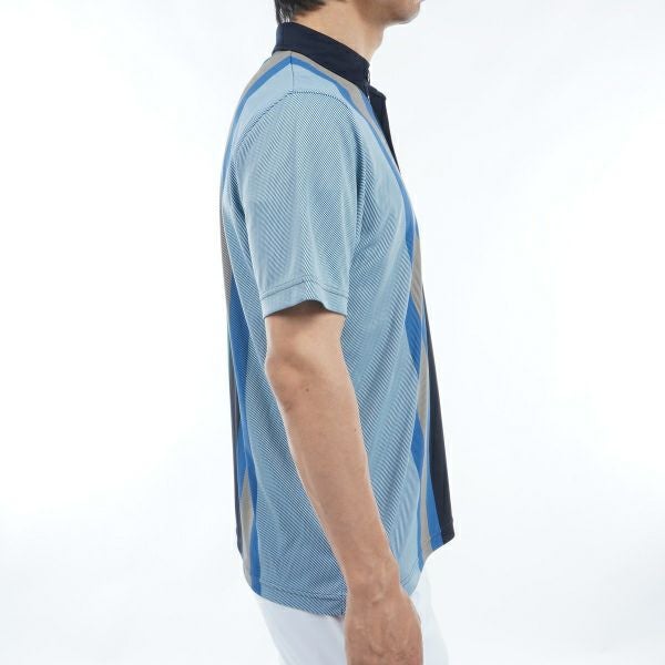 トミー ヒルフィガー ゴルフ Tommy Hilfiger Golf メンズ メンズ ビックマルチストライプ 半袖シャツ THMA405 詳細8