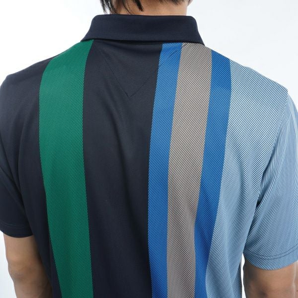 トミー ヒルフィガー ゴルフ Tommy Hilfiger Golf メンズ メンズ ビックマルチストライプ 半袖シャツ THMA405 詳細10