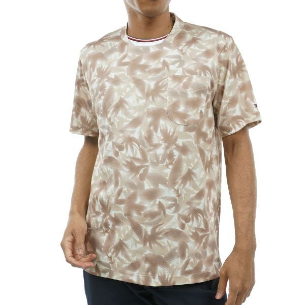 トミー ヒルフィガー ゴルフ Tommy Hilfiger Golf メンズ メンズ 木漏れ日リーフ 半袖モックシャツ THMA435 詳細3