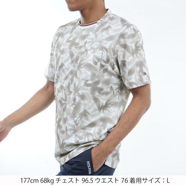 トミー ヒルフィガー ゴルフ Tommy Hilfiger Golf メンズ メンズ 木漏れ日リーフ 半袖モックシャツ THMA435 詳細6
