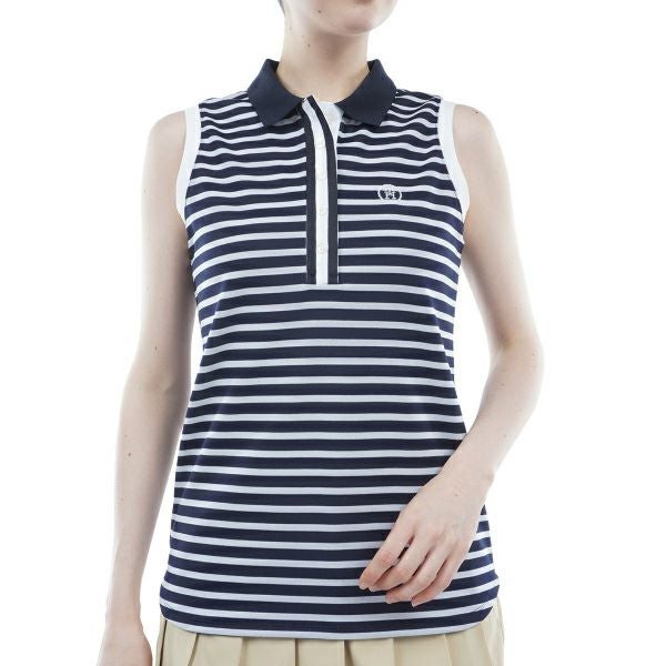 トミー ヒルフィガー ゴルフ Tommy Hilfiger Golf レディース レディース ボーダー ノースリーブシャツ THLA403 詳細3