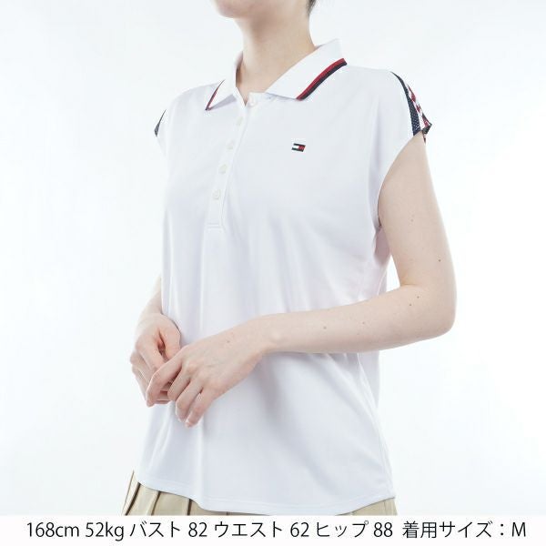 トミー ヒルフィガー ゴルフ Tommy Hilfiger Golf レディース レディース トリコロール フレンチスリーブシャツ THLA409 詳細6