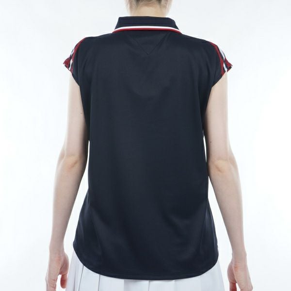 トミー ヒルフィガー ゴルフ Tommy Hilfiger Golf レディース レディース トリコロール フレンチスリーブシャツ THLA409 詳細9