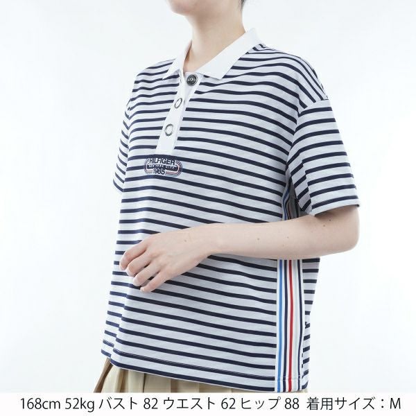 トミー ヒルフィガー ゴルフ Tommy Hilfiger Golf レディース レディース ボーダー リラックスポロシャツ THLA410 詳細6