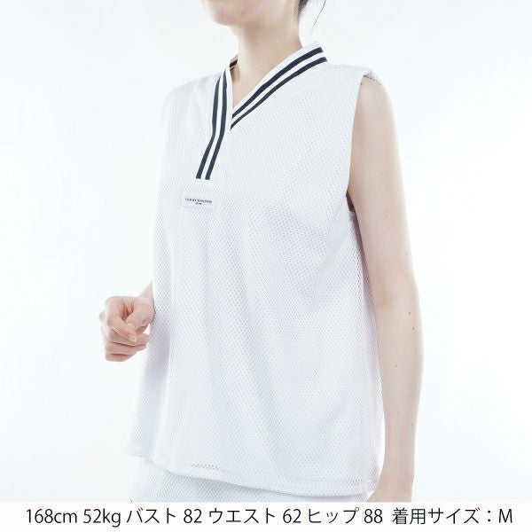 トミー ヒルフィガー ゴルフ Tommy Hilfiger Golf レディース レディース レース ノースリーブVネックシャツ THLA412 詳細5