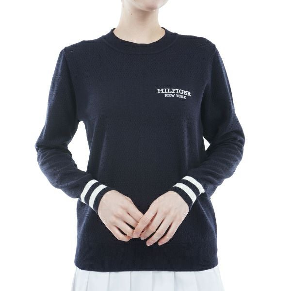 トミー ヒルフィガー ゴルフ Tommy Hilfiger Golf レディース レディース クルーネック メッシュセーター THLA416 詳細3