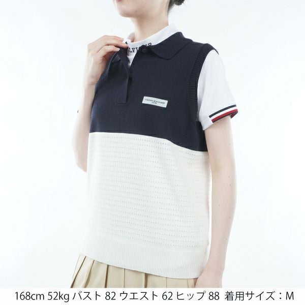 トミー ヒルフィガー ゴルフ Tommy Hilfiger Golf レディース レディース キーネック メッシュニットベスト THLA417 詳細8