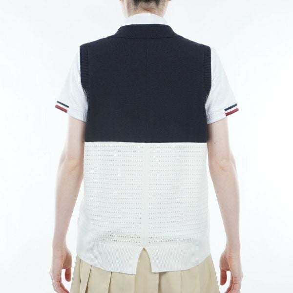トミー ヒルフィガー ゴルフ Tommy Hilfiger Golf レディース レディース キーネック メッシュニットベスト THLA417 詳細9