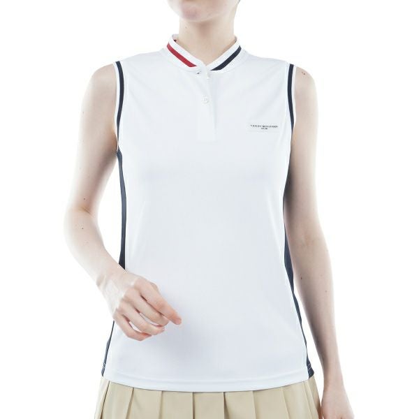 トミー ヒルフィガー ゴルフ Tommy Hilfiger Golf レディース レディース スタンドカラー ノースリーブシャツ THLA421 詳細1