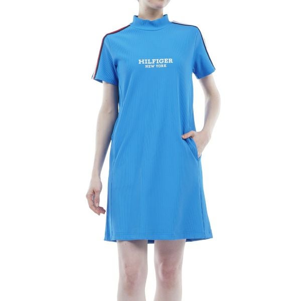 トミー ヒルフィガー ゴルフ Tommy Hilfiger Golf レディース レディース ハイテンション 半袖モックワンピース THLA423 詳細3