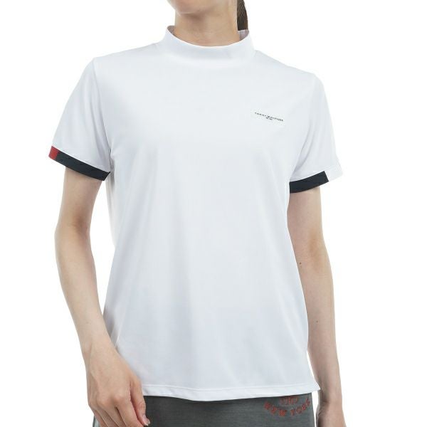 トミー ヒルフィガー ゴルフ Tommy Hilfiger Golf レディース レディース ストライプカフス 半袖モックシャツ THLA428 詳細2
