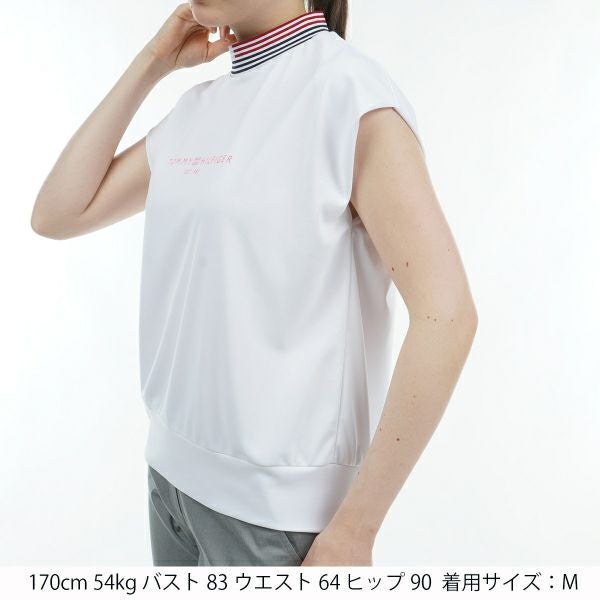 トミー ヒルフィガー ゴルフ Tommy Hilfiger Golf レディース レディース フロントロゴ フレンチスリーブモックシャツ THLA430 詳細8