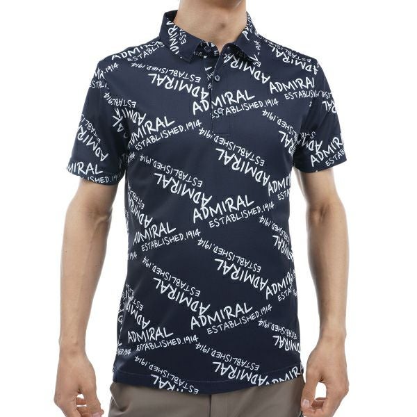 アドミラル ゴルフ Admiral GOLF メンズ メンズ ランダムロゴ プリントシャツ ADMA433 詳細3
