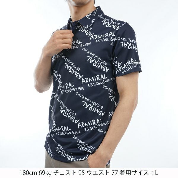アドミラル ゴルフ Admiral GOLF メンズ メンズ ランダムロゴ プリントシャツ ADMA433 詳細9
