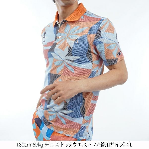 アドミラル ゴルフ Admiral GOLF メンズ メンズ リゾート柄 ポロシャツ ADMA435 詳細4