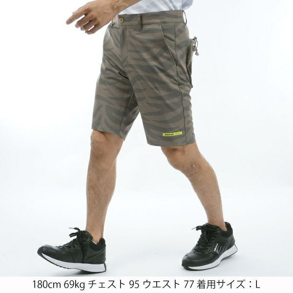アドミラル ゴルフ Admiral GOLF メンズ メンズ バックディンプル ゼブラ柄 ショートパンツ ADMA442 詳細5