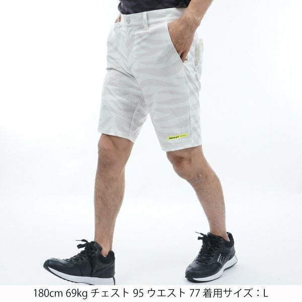 アドミラル ゴルフ Admiral GOLF メンズ メンズ バックディンプル ゼブラ柄 ショートパンツ ADMA442 詳細7