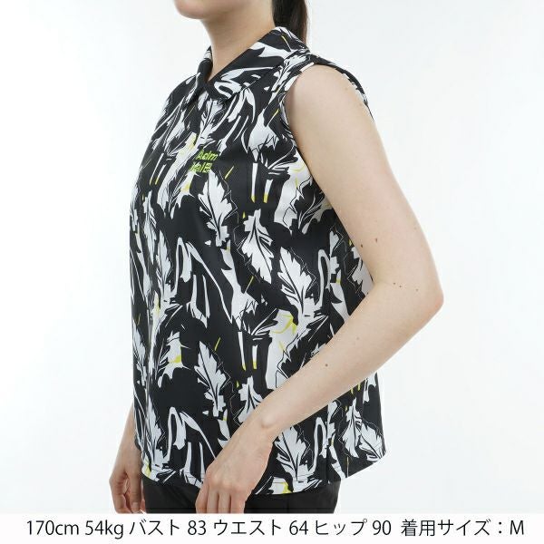 アドミラル ゴルフ Admiral GOLF レディース レディース リーフ柄 ノースリーブシャツ ADLA424 詳細4