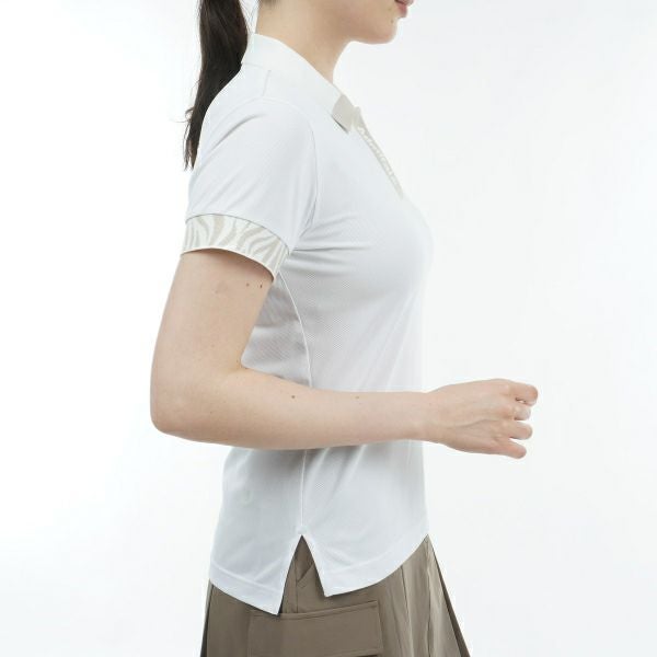アドミラル ゴルフ Admiral GOLF レディース レディース ゼブラモチーフ リブポロシャツ ADLA425 詳細14