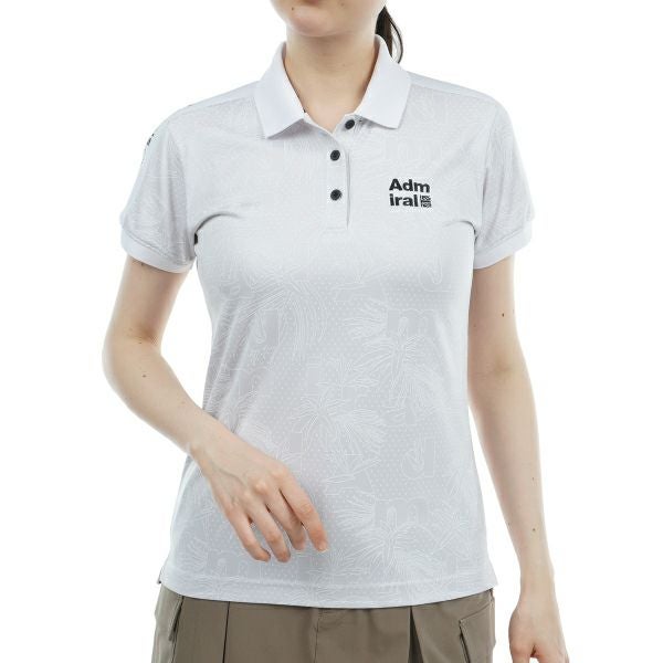 アドミラル ゴルフ Admiral GOLF レディース レディース リーフジャカード ポロシャツ ADLA430 詳細2