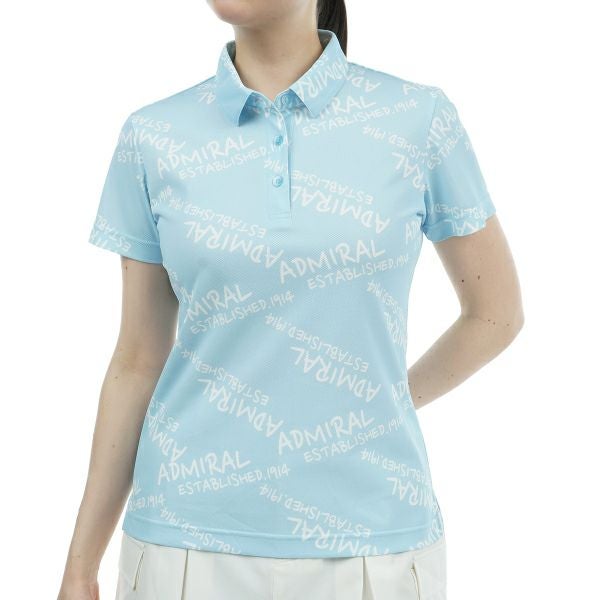アドミラル ゴルフ Admiral GOLF レディース レディース ランダムロゴ プリントポロシャツ ADLA431 詳細3