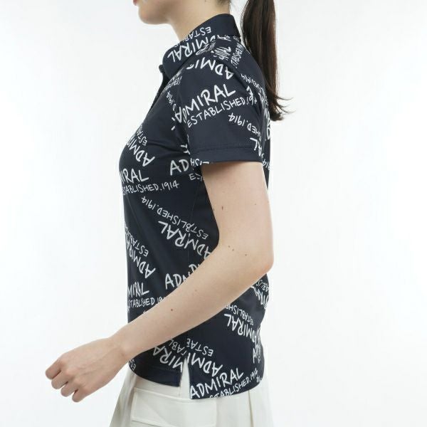 アドミラル ゴルフ Admiral GOLF レディース レディース ランダムロゴ プリントポロシャツ ADLA431 詳細13