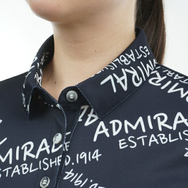 アドミラル ゴルフ Admiral GOLF レディース レディース ランダムロゴ プリントポロシャツ ADLA431 詳細17