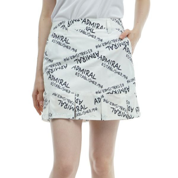 アドミラル ゴルフ Admiral GOLF レディース レディース ランダムロゴ プリーツヘムスカート ADLA432 詳細2