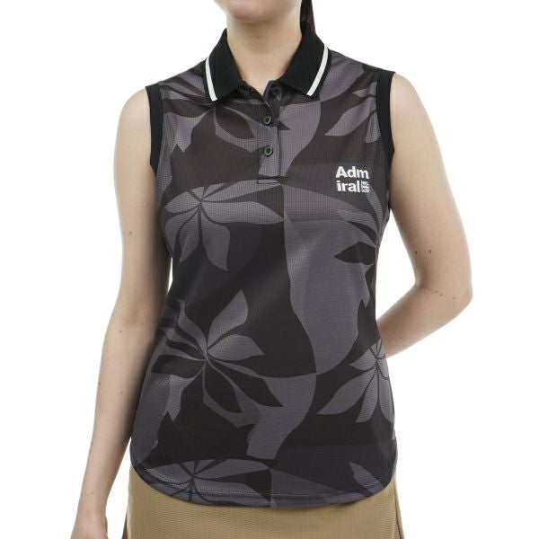 アドミラル ゴルフ Admiral GOLF レディース レディース リゾート柄 ノースリーブポロシャツ ADLA437 詳細2