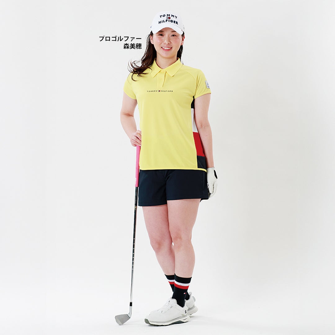 森美穂プロ着用 吉田優利プロ着用 トミー ヒルフィガー ゴルフ Tommy Hilfiger Golf レディース レディース ミドルソックス シグネチャー THMB4SDL ネイビー
