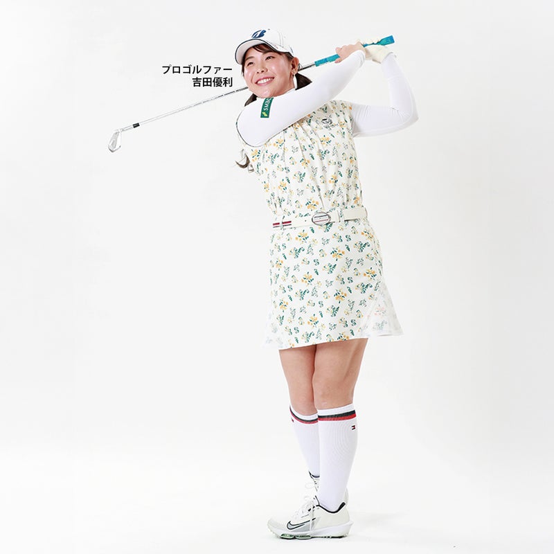 吉田優利プロ着用　トミー ヒルフィガー ゴルフ Tommy Hilfiger Golf レディース レディース ハイソックス フラッグ THMB4S05 