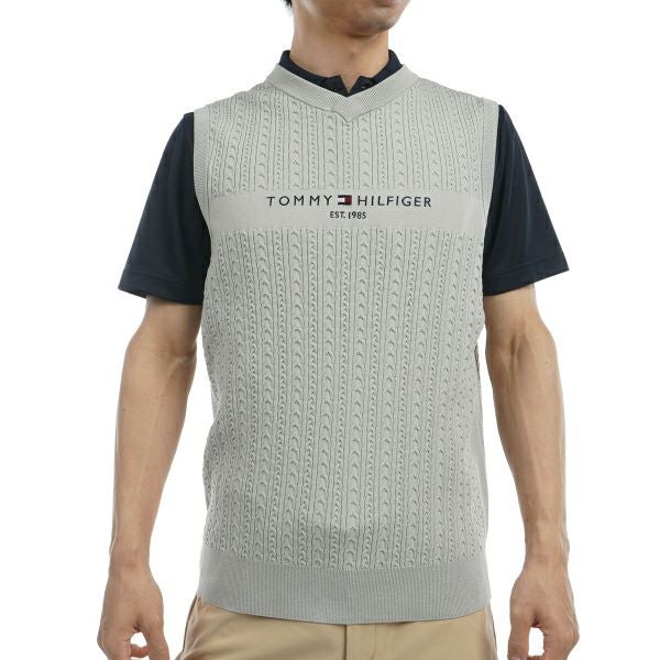 ツアーティー TOUR TEE メンズ メンズ ケーブル　Vネックニットベスト THMA452 詳細3