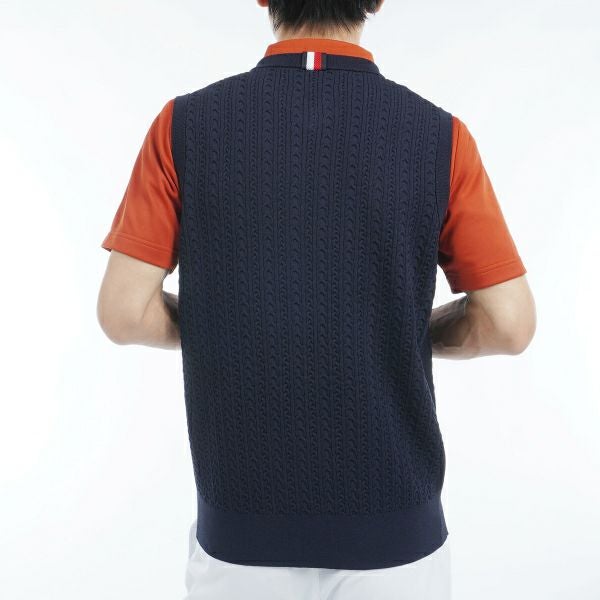 ツアーティー TOUR TEE メンズ メンズ ケーブル　Vネックニットベスト THMA452 詳細5