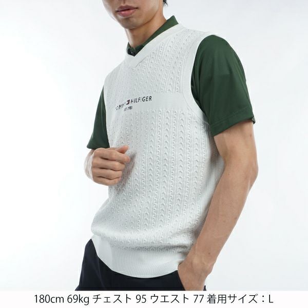 40%OFF】[トミー ヒルフィガー ゴルフ]メンズ ケーブル Vネックニット
