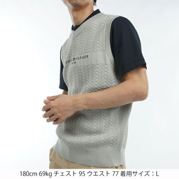 40%OFF】[トミー ヒルフィガー ゴルフ]メンズ ケーブル Vネックニット