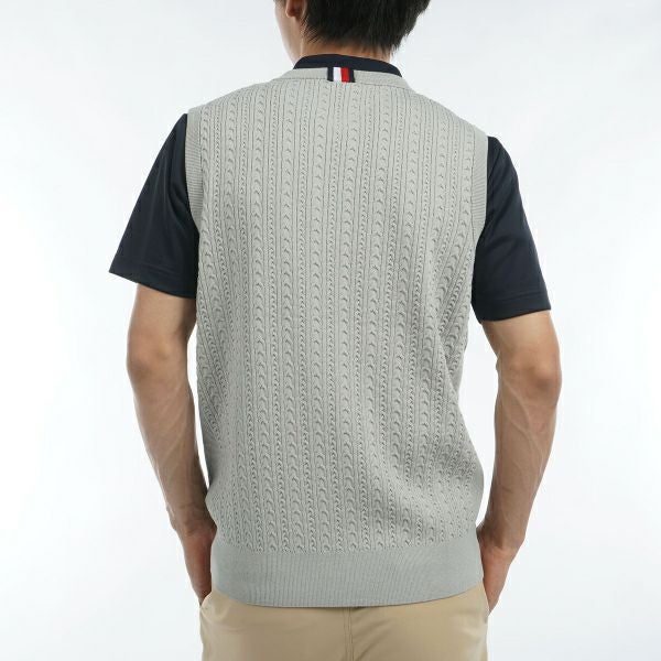 ツアーティー TOUR TEE メンズ メンズ ケーブル　Vネックニットベスト THMA452 詳細9