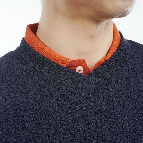ツアーティー TOUR TEE メンズ メンズ ケーブル　Vネックニットベスト THMA452 詳細14