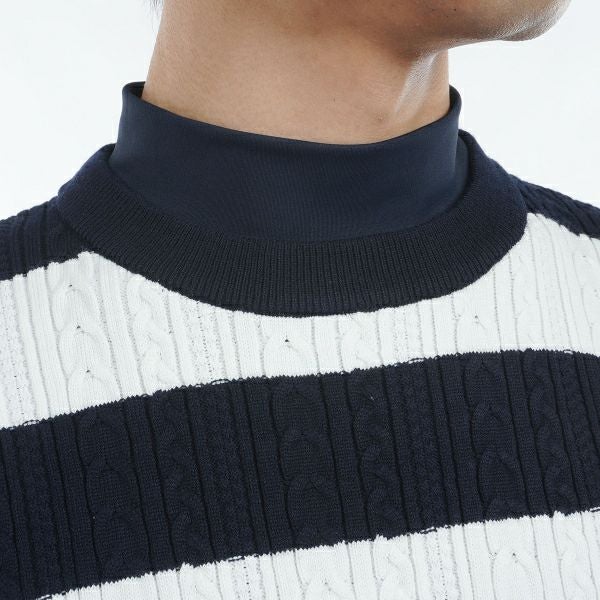 ツアーティー TOUR TEE メンズ メンズ ケーブルボーダー　クルーネックセーター THMA485 詳細14