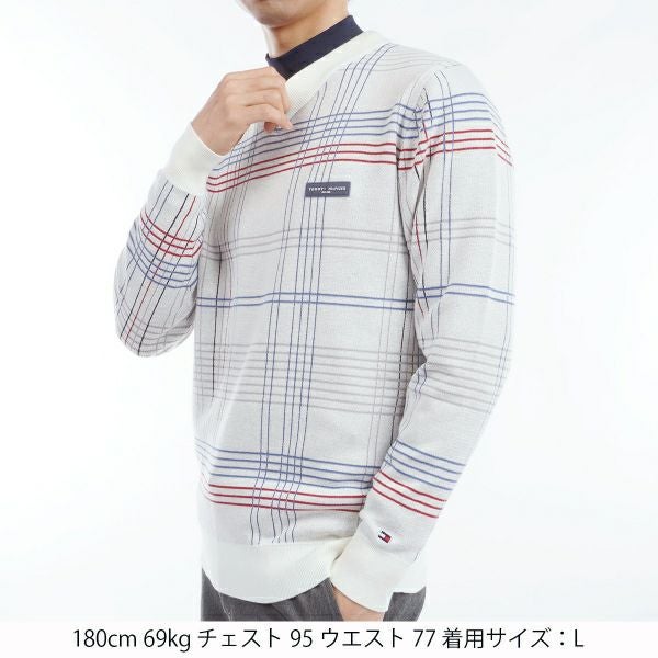 ツアーティー TOUR TEE メンズ メンズ チェックジャカート　Vネックセーター THMA462 詳細4