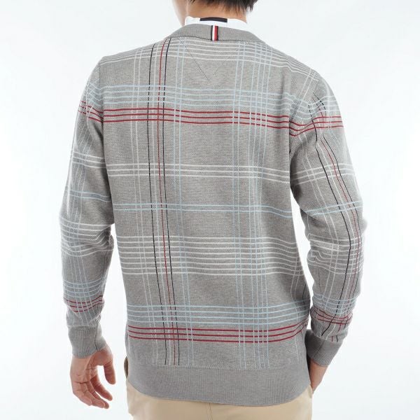 ツアーティー TOUR TEE メンズ メンズ チェックジャカート　Vネックセーター THMA462 詳細7