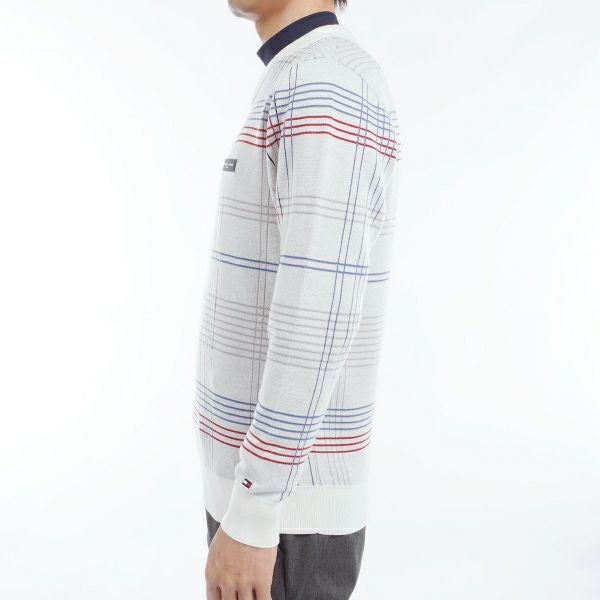 ツアーティー TOUR TEE メンズ メンズ チェックジャカート　Vネックセーター THMA462 詳細10