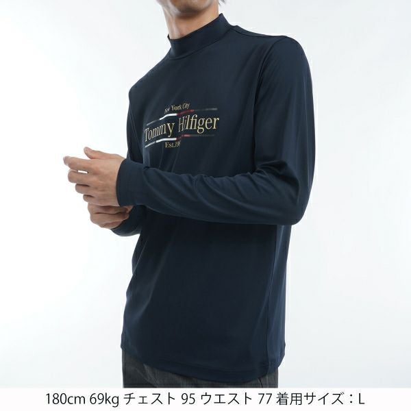 ツアーティー TOUR TEE メンズ メンズ フロントロゴ　長袖モックネックシャツ THMA465 詳細5