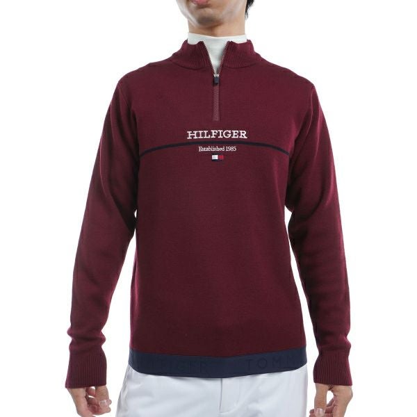 ツアーティー TOUR TEE メンズ メンズ フロントロゴ　ハーフジップ　モックネックセーター THMA472 詳細4