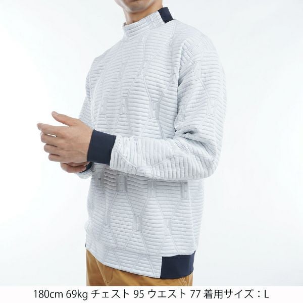 ツアーティー TOUR TEE メンズ メンズ ジャカードキルト　モックネックスウェット THMA477 詳細4